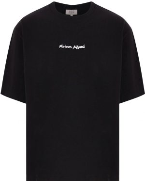 MAISON KITSUNE PARIS EMBROIDERY OVERSIZE TEE-SHIRT Size: L, colour: BL