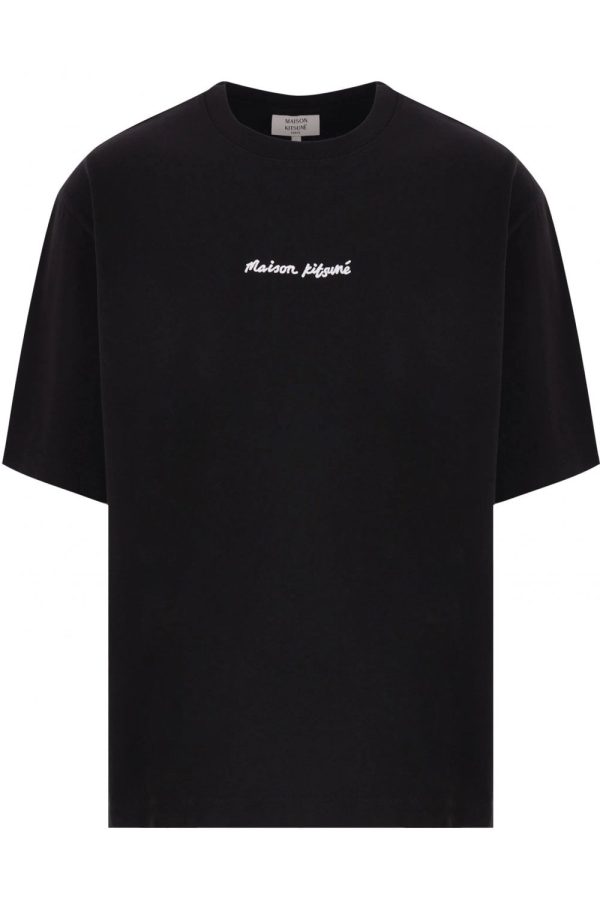 MAISON KITSUNE PARIS EMBROIDERY OVERSIZE TEE-SHIRT Size: L, colour: BL