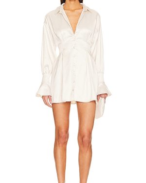 MAJORELLE Maritza Shirt Dress in Ivory. Size L, S, XL.