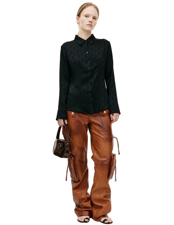 MARINE SERRE Black patterned shirt