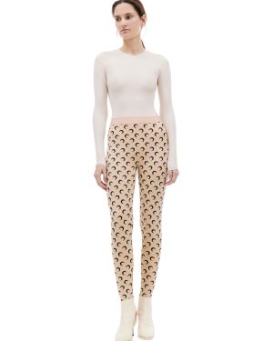 MARINE SERRE Moon all over logo leggings