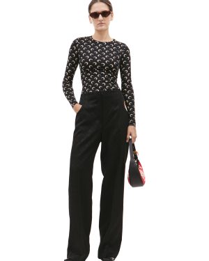 MARINE SERRE Straight-leg pants with cut-out detailing