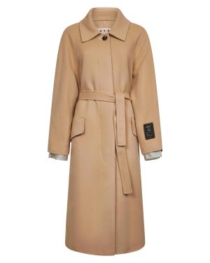 MARNI | Camel virgin wool and cashmere single-breasted coat | Women | 40