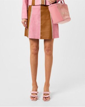 MARNI Suede Mini Skirt - Pink