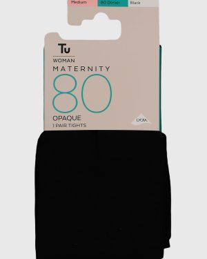 MATERNITY Black Opaque 80 Denier Tights