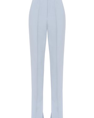 MATRIEL - Side-Split Twill Skinny Trousers - Blue - L - Moda Operandi