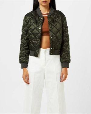 MAX MARA CUBE Reversible Bomber Jacket - Green