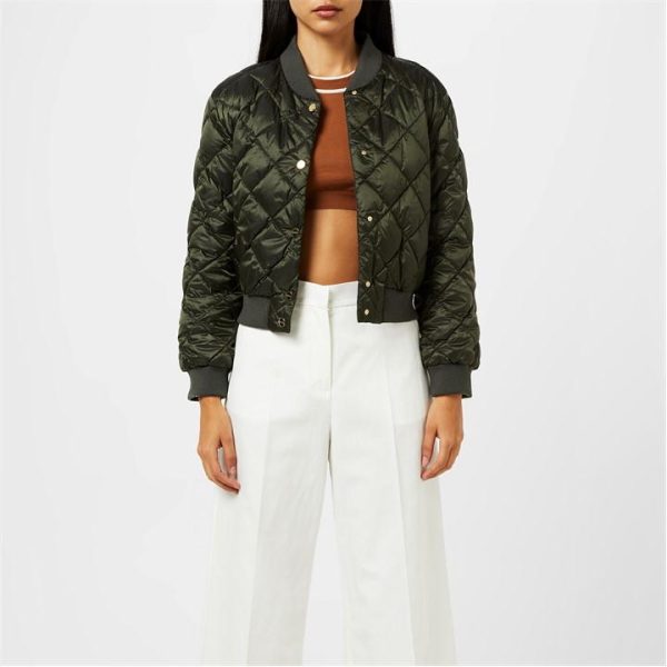 MAX MARA CUBE Reversible Bomber Jacket - Green