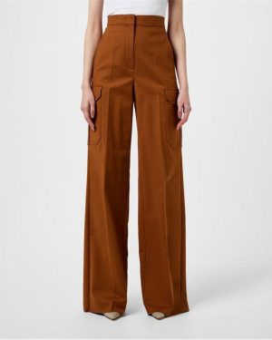 MAX MARA Edda Wide-Leg Cargo Pants - Brown