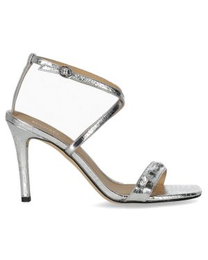 MICHAEL KORS LENA SILVER HEELED SANDAL