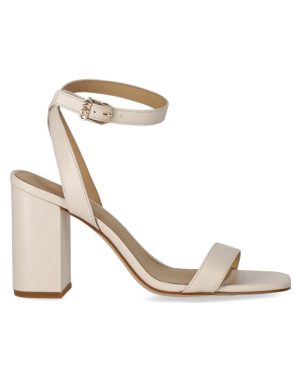 MICHAEL KORS MERRIAM CREAM HEELED SANDAL