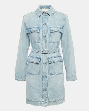 MICHAEL Michael Kors Blue Denim Mini Dress S