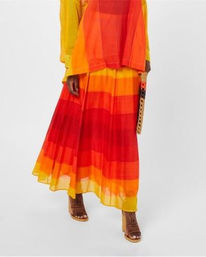 MIMI LIBERTE Gradient Maxi Skirt - Orange