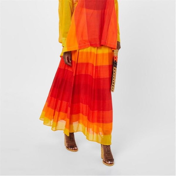 MIMI LIBERTE Gradient Maxi Skirt - Orange