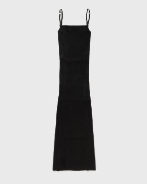 MISBHV KNITTED SEAMLESS MAXI DRESS WITH SLIT women Dresses black in size:M