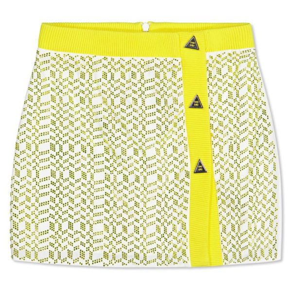 MISSONI Geometric-Print Sequin Mini Skirt Infants - Yellow