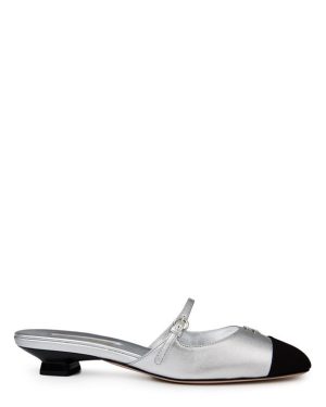 MIU MIU Mordor Mules - Silver