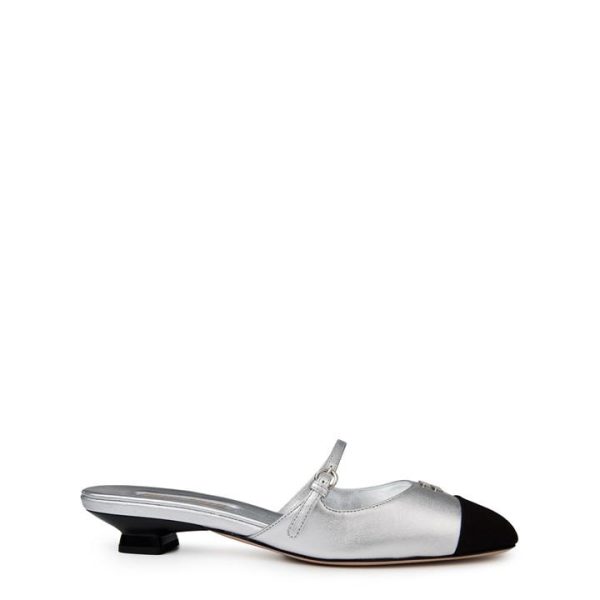 MIU MIU Mordor Mules - Silver