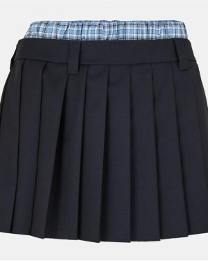 MIU MIU Pleated Skirt - Blue