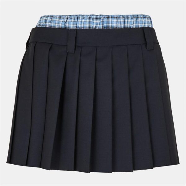 MIU MIU Pleated Skirt - Blue