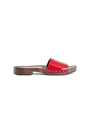 MIU MIU WOMAN RED SANDALS & SLIDES