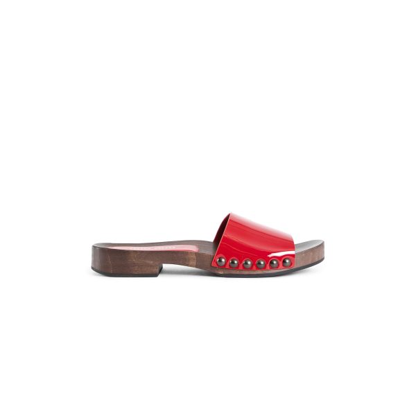 MIU MIU WOMAN RED SANDALS & SLIDES
