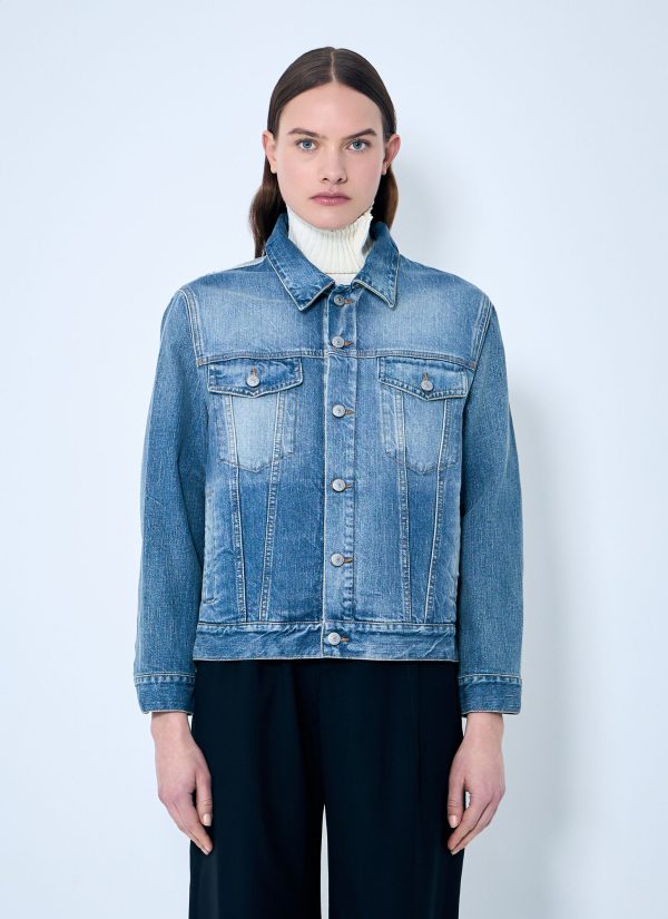 MM6 Maison Margiela Denim Jacket - Woman Jackets Blue It - 42