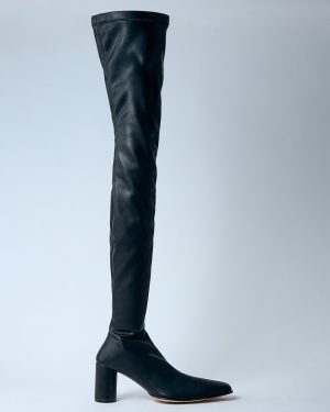 MM6 Maison Margiela Over-the-knee Boots - Woman Boots Black Eu - 37