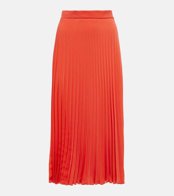 MM6 Maison Margiela Pleated crepe midi skirt