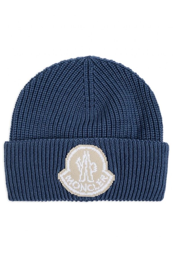 MONCLER ARCHIVE LOGO HAT colour: BLUE