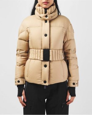 MONCLER GRENOBLE Coronel Hooded Down Ski Jacket - Beige