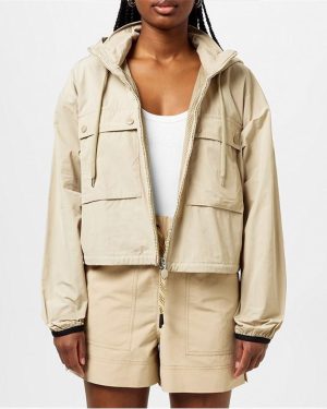 MONCLER Leda Parka Jacket - Beige