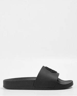 MONCLER Logo Sliders Juniors - Black