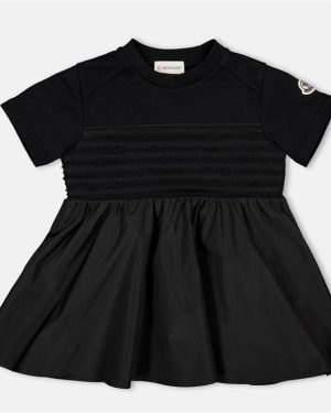 MONCLER Skater Mini Dress Juniors - Black