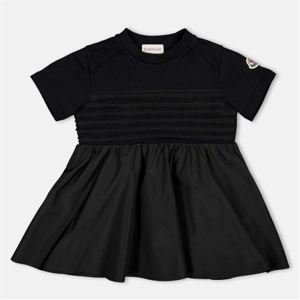 MONCLER Skater Mini Dress Juniors - Black