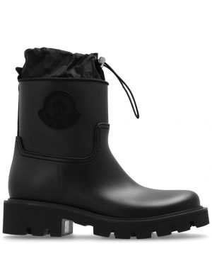 MONCLER WOMENS KICKSTREAM RAIN BOOTS Size: 40, colour: BLACK