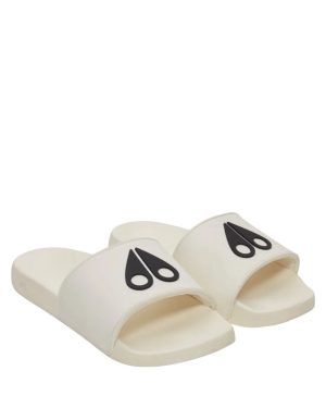 MOOSE KNUCKLES LOGO ICON SLIDERS Size: L, colour: WHITE