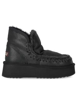 MOU MINI ESKIMO PLATFORM BLACK BOOT