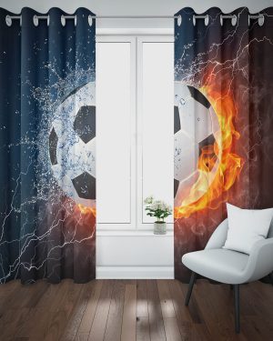 MUZHILI Christmas Curtains, New Blackout Xmas Stockings Blackout 2