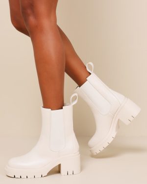 Mabley Beige Chelsea Ankle Boots