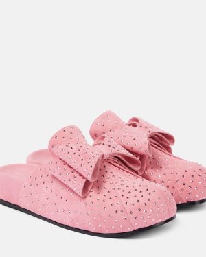 Mach & Mach Le Cadeau embellished suede clogs