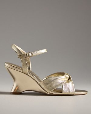Maeve Knotted Sculptural Wedge Sandals