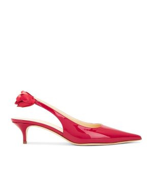 Magda Butrym Sling Back Kitten Heel in Red. Size 38, 40.