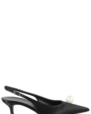 Magda Butrym Slingback Kitten Heels Black Pearl