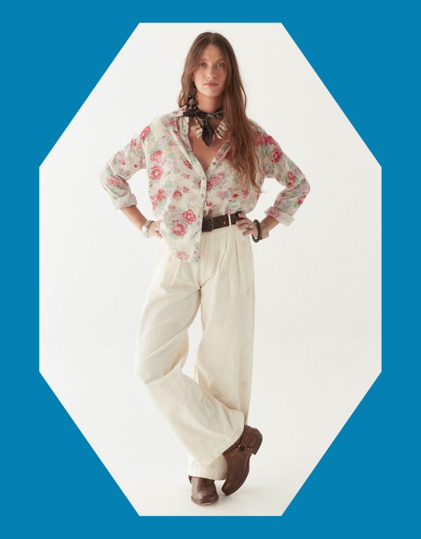 Maison Hotel Lolo Straight-Leg Trousers Ivory