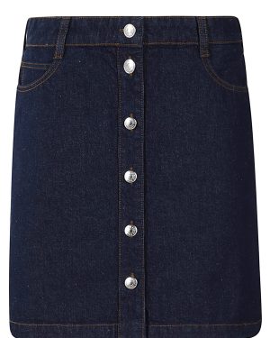 Maison Kitsuné Buttoned Denim Mini Skirt
