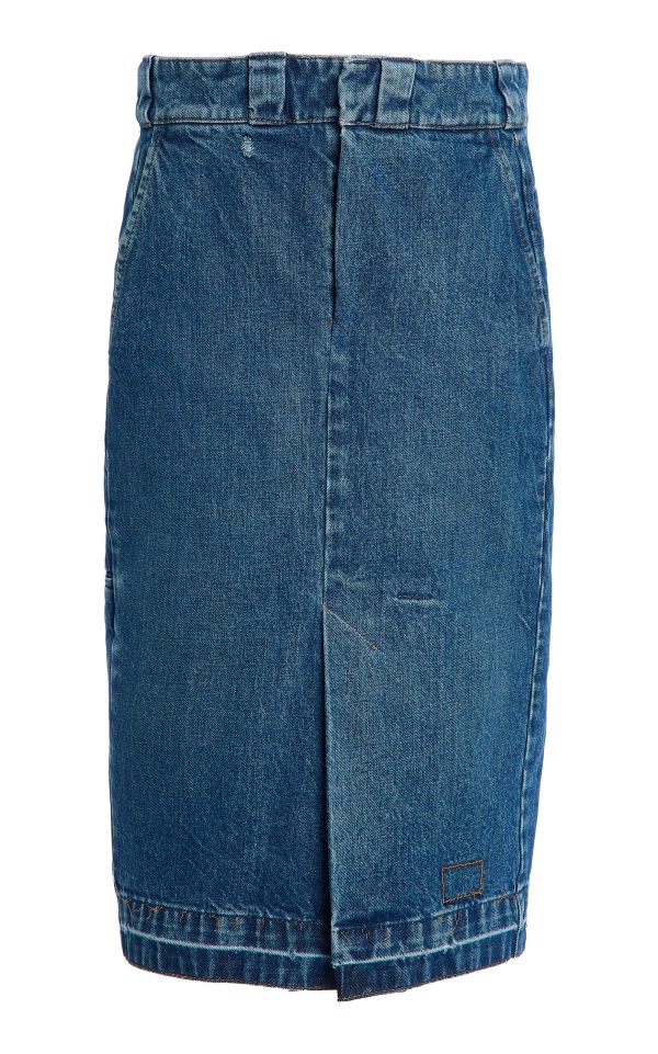 Maison Margiela - Denim Midi Skirt - Medium Wash - IT 40 - Moda Operandi