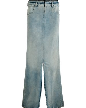 Maison Margiela Distressed Denim Maxi Skirt - 40 (UK8 / S)
