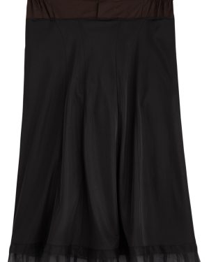 Maison Margiela Panelled Satin-jersey Midi Skirt - Black - 38 (UK6 / XS)