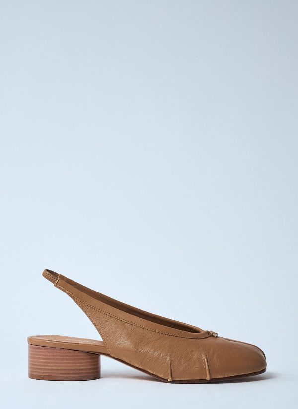 Maison Margiela Tabi Slingback Shoes - Woman Flats Beige Eu - 36